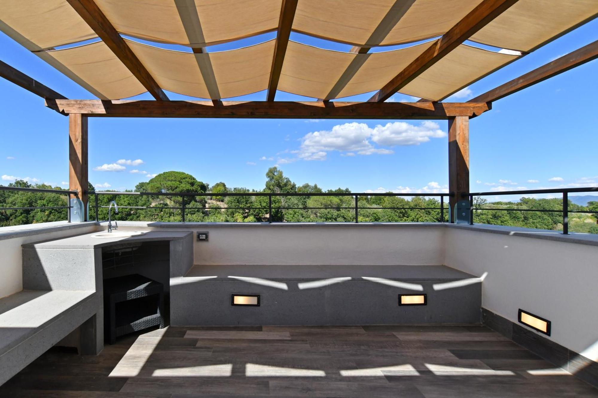Epic Rooftop Terrace Overlooking Civita Valley Баньореджо Екстериор снимка