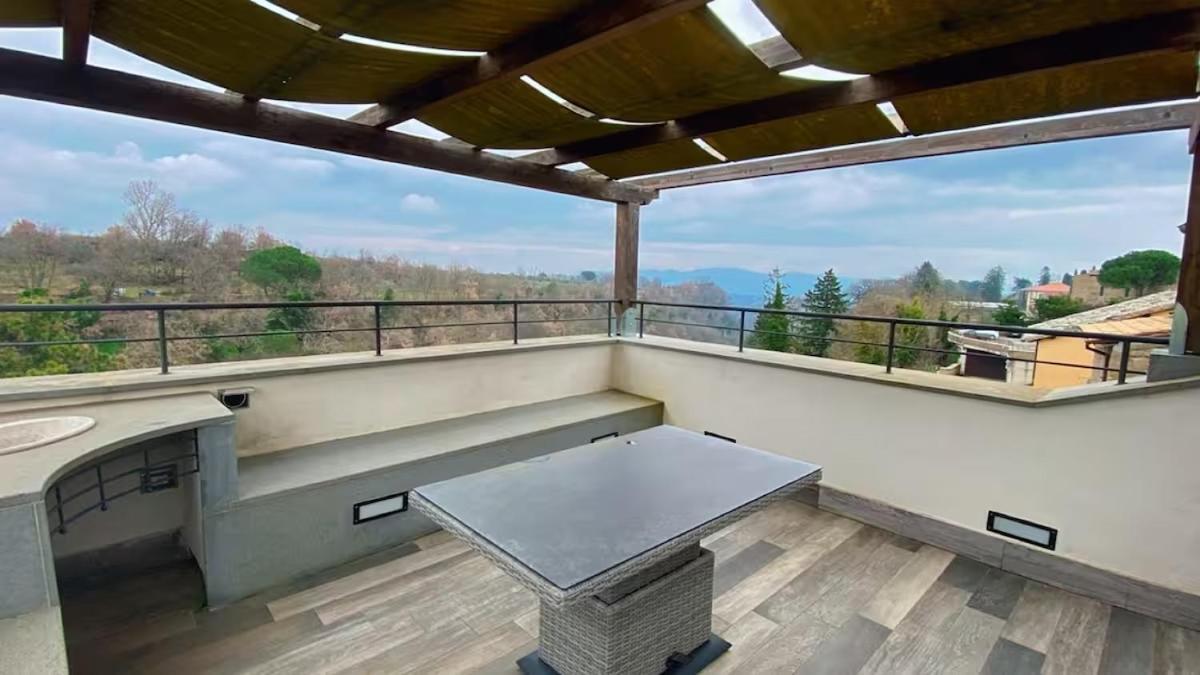 Epic Rooftop Terrace Overlooking Civita Valley Баньореджо Екстериор снимка